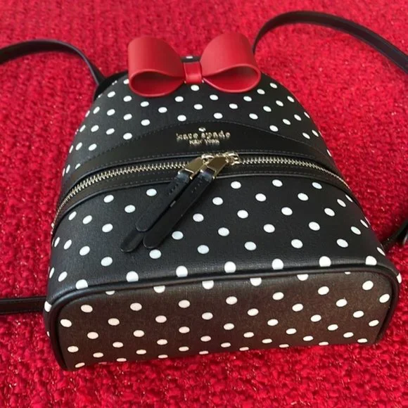 Kate Spade Disney X Kate Spade New York Minnie Dome Backpack Black Multi - Picture 2 of 16
